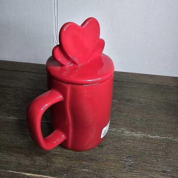 NWT Rae Dunn Artisan Better Together Valentine's Day Heart Topper Red Mug - Picture 4 of 10